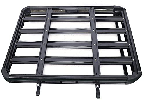 DachgepäCkträGer Auto Aluminium Korb Wanne GepäCk Fracht RelingträGer Universal GepäCkkorb Dachkorb DachträGer Dach Metall Schwarz Korbwanne LadertrÄGer DachstäNder FahrradträGer GroßE Halterung
