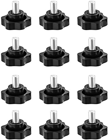 Sternschraube Rändelschraube Klemmknopf Griff Sterngriff Schrauben 12 Stk | WUDQIJI Sternkopfschraube Sternform Kopf Klemmmutter Rändel Sterngriff Schraube Sterngriffmutter (M5*16mm)