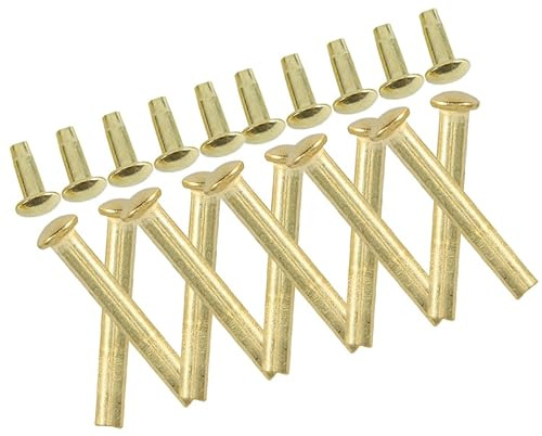 Rivetti per Ventaglio Pieghevole in Acciaio Inox, 10 Set | Oro, per Ventagli in Legno e Pieghevoli, Uso DIY Crafting, Lavorazione Accurata