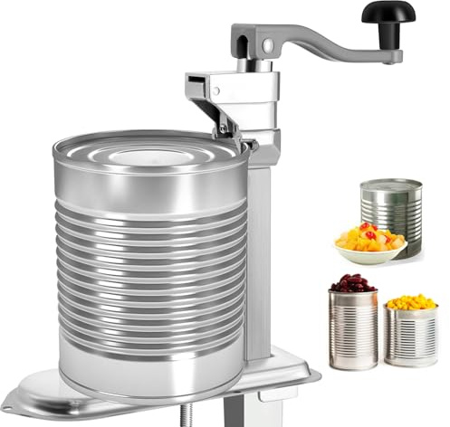 Bench Can Opener 430mm /16.9 inch, Handheld Commercial Can Openers for Cans Up to10in, Adjustable Height Manual Can Opener with Base, Heavy Duty Tin Opener for Hotels, Restaurants, Home Kitchen