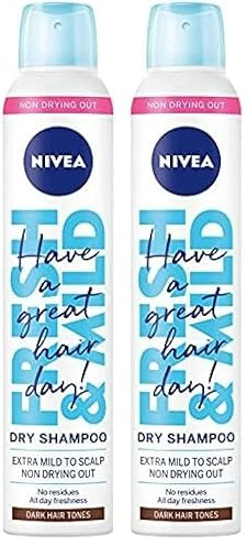 NIVEA Trockenshampoo in dunklen Farbtönen 200 ml (Packung mit 2)