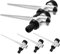 Gogogmee Arroseur De Jardin Avec Lot De 2 Base En Plastique Robuste Pour Une Installation Facile