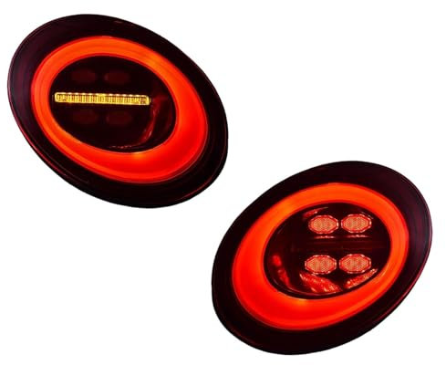 SCMDNOZ Auto Rückleuchten für VW Beetle 2006 2007 2008 2009 2010 2011 2012, Links Rechts Bremslichter Heckleuchten Rücklicht-Komplettsets Ersatz Zubehör