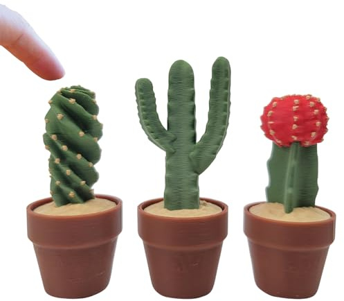 Clicky Cacti Fidget Toy with Mechanical Switches, 3D Printed Mini Plant Fidget, 3D Printed Pocket-Sized Mini Plant for Stress Relief, Focus, and Fun – Perfect Desk Accessory or Gift for Cactus Lovers