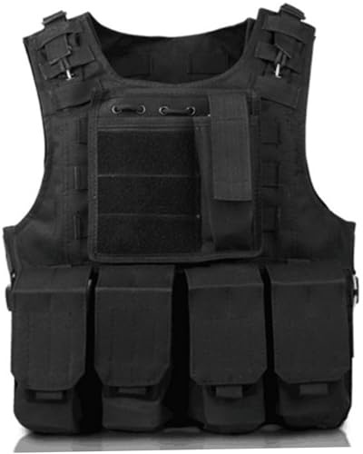 Sicherheitsweste, verstellbare Airsoftweste, leichte Paintballweste, Schnellwechsel-Plattenträgerweste, Komfort-Polizeiweste, multifunktionale Outdoorweste für Zugspiel, Paintballweste, Airsoftwe