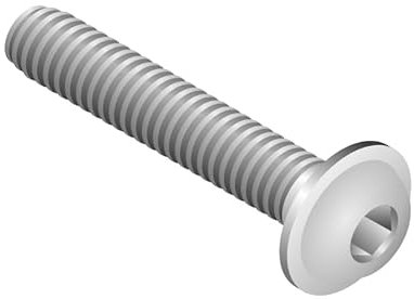 FRANTOS 10 Stück Linsenkopfschrauben ISO 7380-2 mit Flansch (Torx) M5x10, Edelstahl A2, Flachkopfschrauben Rundkopfschrauben