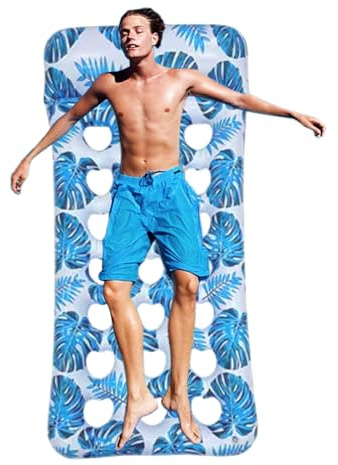 Pool Floats, Foldable Inflatable Water Lounger, Sun Tanning Raft Bed for Adults 69.34x33.88x0.79 inches, Portable Float for Swimming, Beach Party, Water Activities