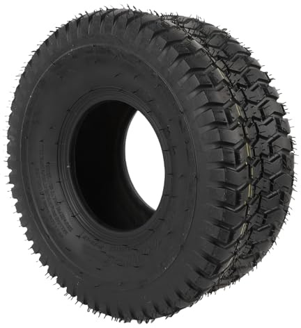 Ausla 15x6.00-6 Pneu à Vide, Pneu sans Chambre à Air Antidérapant et Résistant aux Punctures pour Tondeuse Chariot Tracteur de Jardin Brouette avec Jante de 6 Pouces