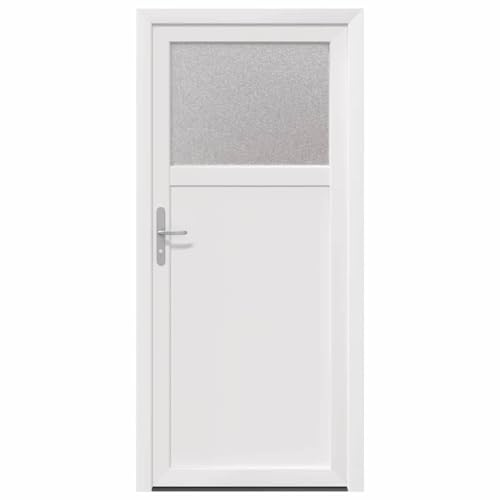vidaXL Porta d'ingresso Laterale 88 x 198 cm PVC, Porta d'ingresso Moderna e Resistente, Stile Elegante, Isolante e Funzionale per Foyer e entrate