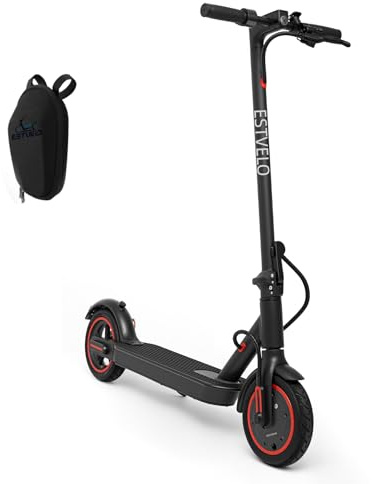 ESTVELO E Scooter S2, Verbreiterter Luftreifen, max. 20 km/h Geschwindigkeit, 20 km Reichweite, Belastung bis 120kg, Regeneratives Bremsen