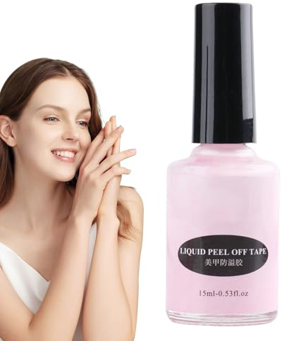Tapado Adhesivo De Látex Discriminable Para Uñas, Cinta Adhesiva Líquida | Para Uñs | Protcción De Proteción, Fácil De Desgarrar Para Esmalte De Uñas, Protección De Barrera De Látex Líquid Para La M