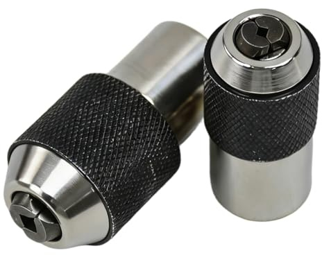 ZXBBTZ 2 Stück Verstellbare Gewindebohrer Adapter 3/8“ Antrieb Cr-V Stahl für M3-M12 Gewindebohrer Ratsche Adapter Ideal für enge Motorräume Steckschlüssel-Adapter Tap Socket Set #6-1/4” #1/4”-1/2”