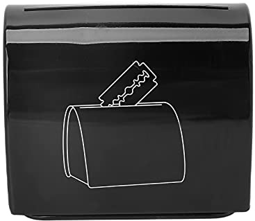 HUSHUI Caja de Eliminación de Cuchillas, Banco de Almacenamiento de Cuchillas de Afeitar de Diseño Sellado para Almacenamiento Seguro de Cuchillas de Afeitar Usadas