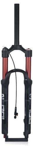 LHHL Forcella ammortizzata per bicicletta 26/27,5/29 in MTB Straight 1 – 1/8, doppia valvola di sospensione 100 mm, freno a disco HL QR 9 mm, forcella per bicicletta 1650 g (rosso B, 29in)