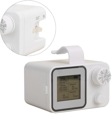 MeevrgR Système d'arrosage automatique pour plantes – Minuteur d'irrigation goutte à goutte rechargeable 2000 mAh avec horaire réglable, durée de 1 à 300 secondes et intervalle de 1 à 30 D, pour une