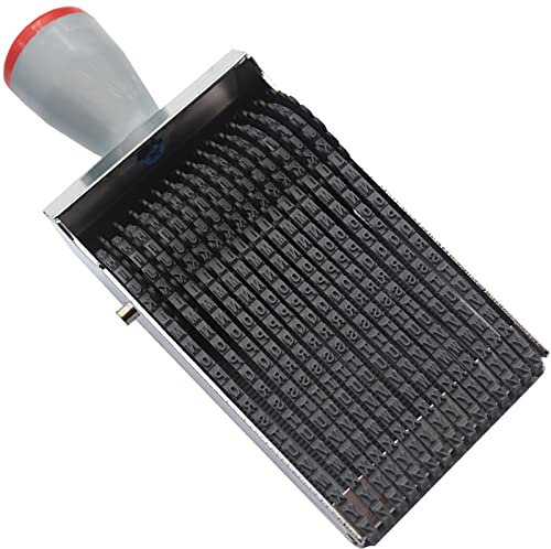 ZENG 15 Digits Rolling Rubber Stamp, Adjustable Numbers & Letters