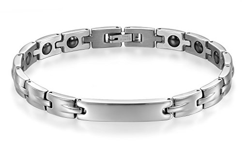 JewelryWe Schmuck Armband Edelstahl Partner Freundschaft Armketten allergiefrei Armbänder Silberweiß für Armreif 20,5cm Verliebte Paare Freundschaft Damen