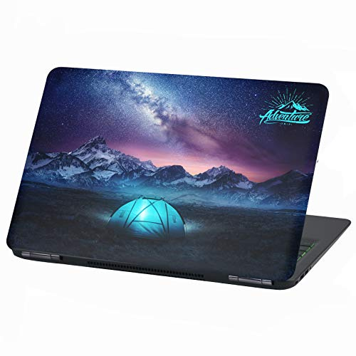 Laptop Folie Cover Adventure Klebefolie Notebook Aufkleber Schutzhülle selbstklebend Vinyl Skin Sticker (17 Zoll, LP15 Camping)