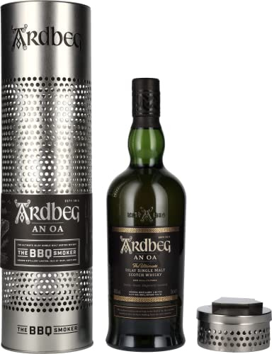 Ardbeg AN OA Islay Single Malt Scotch Whisky 46,6% Volume 0,7l in Geschenkbox mit BBQ Smoker Whisky