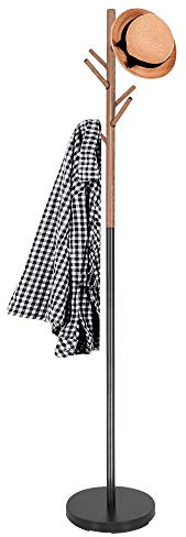 SPRINGOS Kleiderständer Baum-Optik 6 Haken Metall 180 cm freistehend