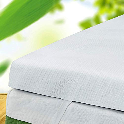 MICAMAMELLAMA Surmatelas en Mousse Haute densité avec Sensation viscoélastique (150x180x6)