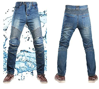 Sports Biker Pants Protective Gear Motorcycle Jeans Knee×2 And Hip×2 Sponge Protective Pad Used For Outdoor Riding, Equestrianism, Ski Protection Four Seasons Cycling Trousers For Men And Women
