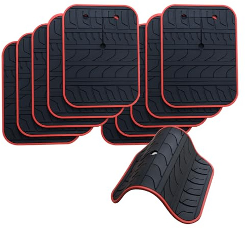 Auto-Kratzschutz für Kofferraum-Fahrradträger, Kratzfest, Anti-Kollision, rutschfeste Silikon-Pads, Autolack-Schutzpolster, Autoreifen-Muster, rutschfest, Fahrrad-Auto-Rack-Zubehör (8 Stück) | Anti-Kratzer Anti-Kollision, Autolack-Schutzpolster, Autoreifenmuster, Fahrrad-Gepäckträger-Zubehör, Schwarz
