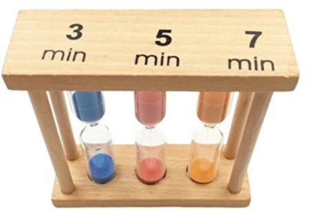 SM SunniMix 3/5/7 Minuten Vintage Rotierender Sanduhr n für Tee/Hausmannskost Dekoration Geschenk – Quadratisch