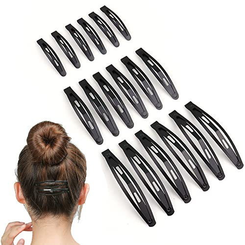 Fermaglio per capelli con gocce d'acqua nere, fermaglio per capelli a scatto, molletta per adulti, fermaglio per capelli fini, accessori per capelli piccoli e portatili, accessori per capelli per
