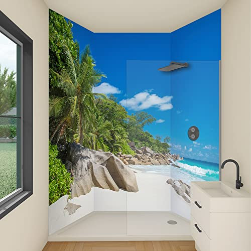 yourplate Duschrückwände mit individueller Größe (3 Rückwände – Premium Matt – bsso03) – Duschrückwand Alu mit Feuchtigkeitsschutz – Rückwand Dusche zur einfachen Montage