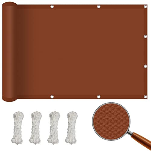 Waterproof Sun Shade Sail 4.5 x 7 m Hot Tub Shelter, Garden Sun Sail Outdoor Pergola Awnings 98% UV Block with Free Rope for Outdoor Yard Lawn, Rust Red