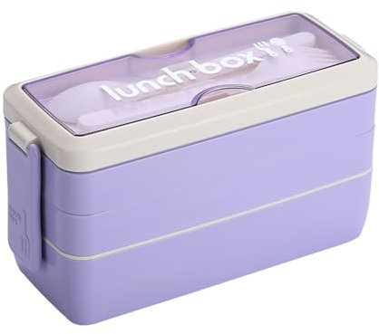 Meider Upgrade Bento Lunch Box, Bento Box for Kids and Adults, Reusable Meal Prep Containers with Fork and Spoon