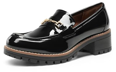 Dream Pairs Mocasines para Mujer, con Plataforma, cómodos, sin Cordones, Elegantes, Informales, de Negocios