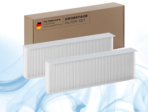 FILTERCAPS Filter für Maico WS 320, 470, WR 310, 410 - Ersatzfilterset 2X G4, Ersetzt 0092.0560 (WSG 320/470), Luftfilter für KWL-Lüftungsanlage, Wohnungslüftung, 506 x 164 x 50 mm