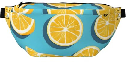 Sac banane à bandoulière Lemon Wedges. Grande capacité, imperméable et résistant à la poussière, fermeture éclair sécurisée, adapté pour les voyages et les activités de plein air.
