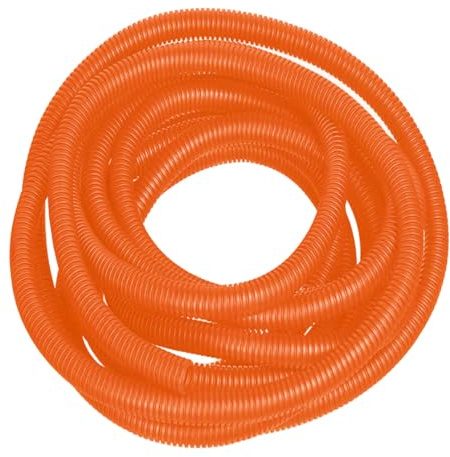 MOCNT Wellrohr Geschlossen Auto Kabelschutzrohr Kfz Kabelrohr Flexibel Isolierrohr Kabel Schutz Rohr Wellschlauch Kabelschlauch Kabelmanagement Orange Außen 25mm Länge 3meter
