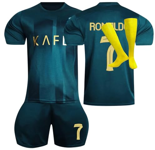 Maillot de Foot Maillot Foot Enfant et Adultes Nouveaux Maillots #7 Home/Away Soccer Jersey Ensemble Football Homme Garçon Vêtement Sport Tshirt, Shorts et Chaussette Set