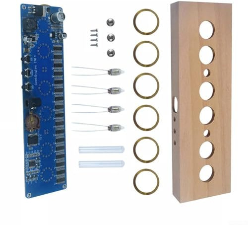 Zilimontt Nixie Tube Clock DIY Assembly Kit IN14 Circuit Board and Accessories For Creative Timekeeping Tube Clock, Nixie Tube Pcba Kit, Digital Classic Retro