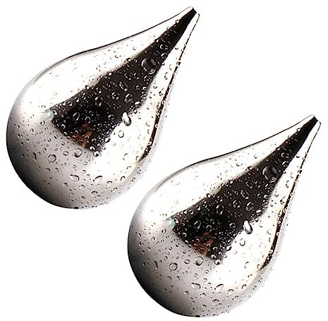 MAGICLULU 2pcs Creative Stainless Steel Ice Tarts for Whiskey Cooling Reusable Metal Ice Cubes for Drinks for Whisky and Wine