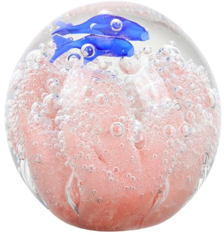 Toyvian -themen Kristallkugel Mit Handgeblasenen Korallenfischen Dekorationsstück Für Für Geburtstags Und Weihnachtsfeiern Elegantes Glasornament Für Zuhause Oder Büro