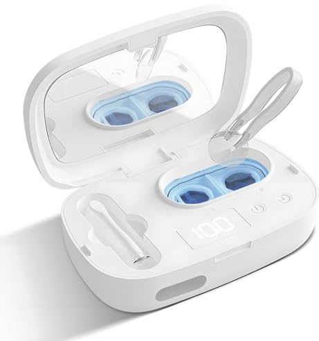 Ultrasonic Contact Lens Cleaner - Ultrasonic Cleaning Device for Soft & Hard Contact Lenses - Contact Lens Cleaner - USB Charger/Portable - Fits Disposable Soft Lens/Colored Contact Lens/RGP Lens