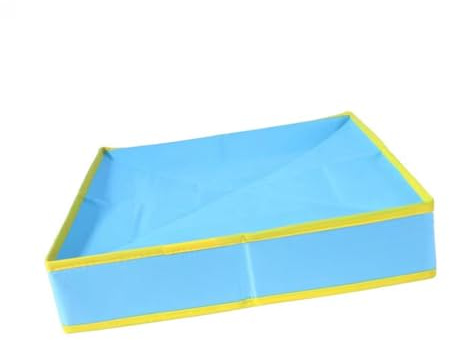 Qectial Sandkasten Tablett für Kinder, Polyester Sandkasten, Tragbar, Großer Raum, Glatt, Leicht zu Tragen, Verdickt, Faltbar, Kinder Sandtablett, Spielsand, 40cmx40cmx9cm