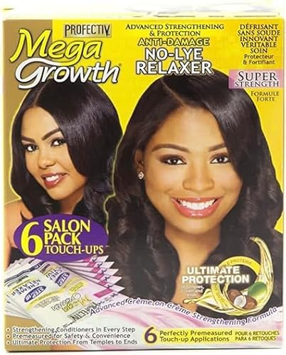 The AS Glory Profectiv Mega Growth Anti-Damage Super Strength Hair Relaxer, No-Lye Formula, 6 Touch-Up Applications, Professional Salon Pack