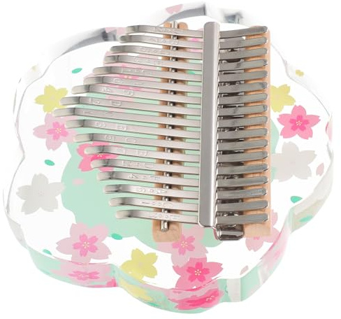 Cabilock Kalimba Daumenklavier Tasten Mini Finger Piano aus Holz und Tragbares Kleines Musikinstrument für Anfänger und Erwachsene Leicht und Handlich Inkl Transparentem Design