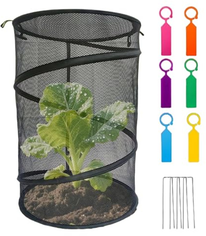 Plant Protector From Cats Indoor - Round Reusable Foldable Breathable Mesh Protector - Garden Plant Net | for Outdoor Indoor Flower Pot Planter Patio Porch Walkway Pathway Farm Park