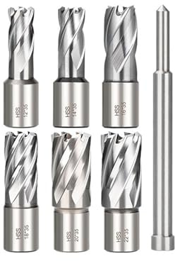 drill bit kit, Punta da trapano HSS Fresa anulare con codolo Weldon Set cavo magnetico for metallo in acciaio inossidabile,for diy
