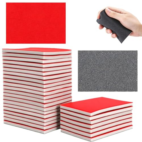 28PCS Sanding Sponge Set, 120-4000 Grit Wet and Dry Sandpaper|10x7.5cm | Reusable and washable, 14 Different Specifications of Sanding Pads, for Crafts and Wooden Metal Furniture Walls Polishing