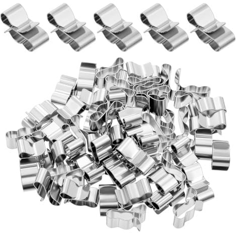 50 Stück Solar Kabelclips Edelstahl, Solarmodul Kabelklemmen PV Kabelhalter | Edelstahl Kabelklemmen für Solarkabel,robuste Solar Kabelclips zur Befestigung von PV Modulen,Wohnmobil Solaranlagen