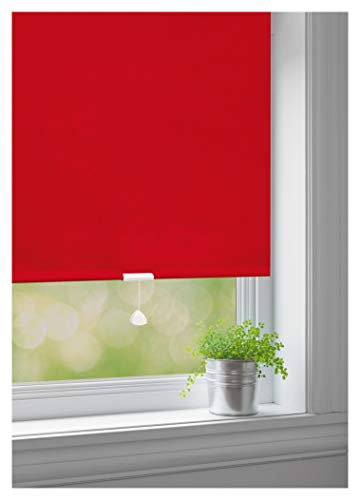 JalousieCrew Springrollo Classic Mittelzugrollo Schnapprollo Rollo Koralle - Breite 60-220 cm Länge 180 cm und 230 cm Blickdicht Blickschutz (60 x 180 cm)