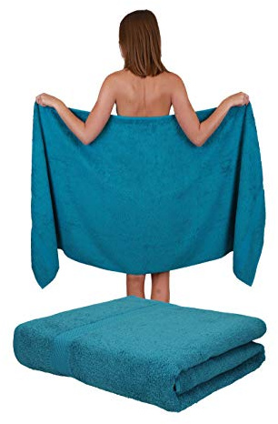 Betz Paquete de 2 Toallas de Sauna Palermo 100% algodón tamaño 80x200 cm Color Petrol